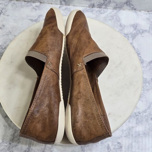 Frye Melanie Loafers Womens 9 Brown Leather Slip-On Classic Preppy Coastal Boho - Picture 13 of 16
